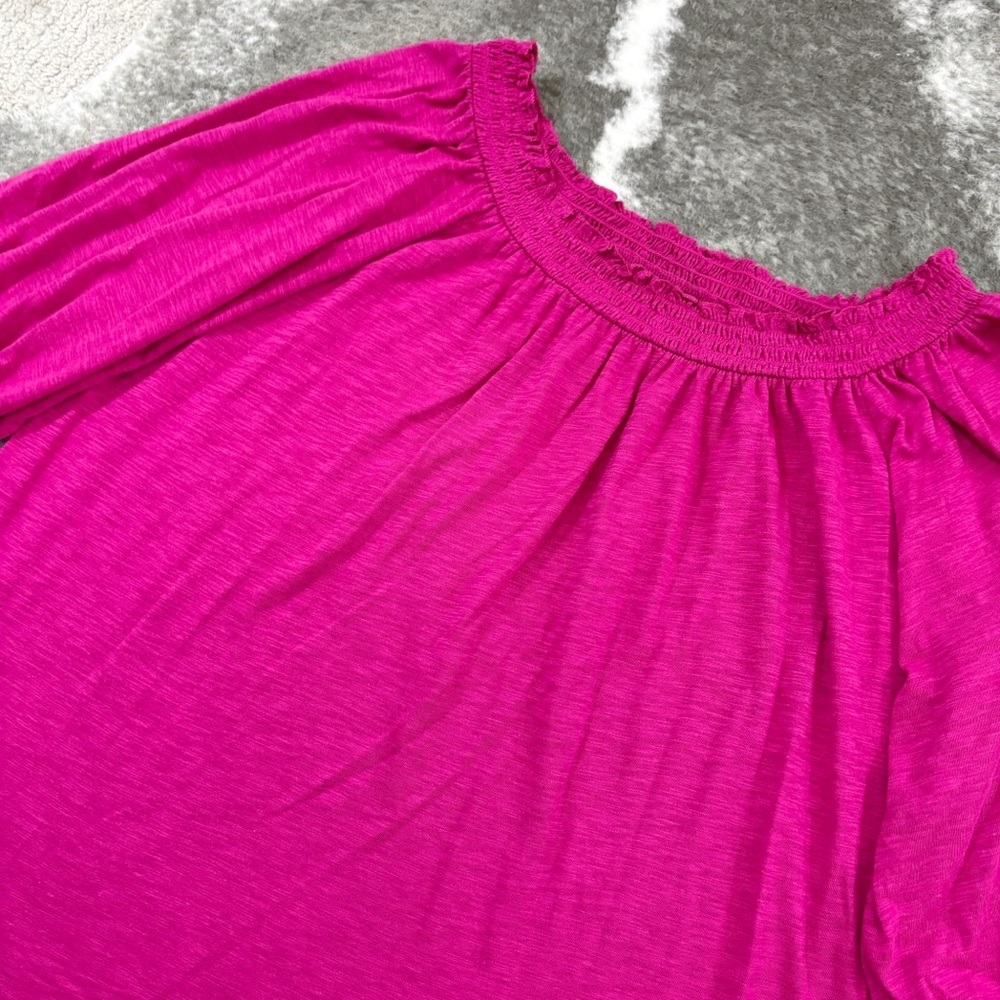 NWT Knox Rose Smocked Neck Top Large - Picture 3 of 9